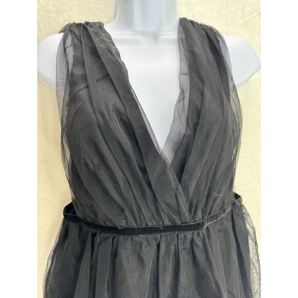 Forever 21 Women's Black Tulle Plunge Dress Size Small NWT - Picture 4 of 13